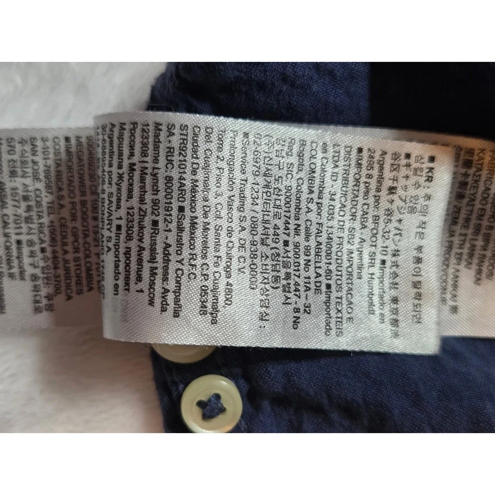 280 | GAP Kids Boys L 10 Navy Blue Pineapple Print Short Sleeve Button Down...